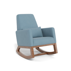 Monte Design nursing chair frost blue felt / walnut + $200 Monte Design Joya Rocker - Performance