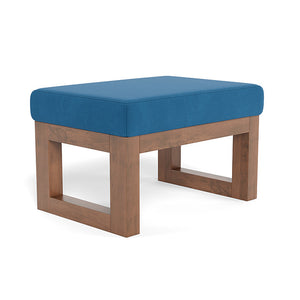 Monte Design ottoman surf blue Velvet / Walnut (+$100) Monte Design Joya Ottoman - Performance