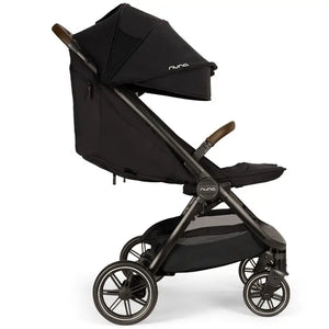 Nuna TRVL DUBL Stroller - Caviar Extended Canopy