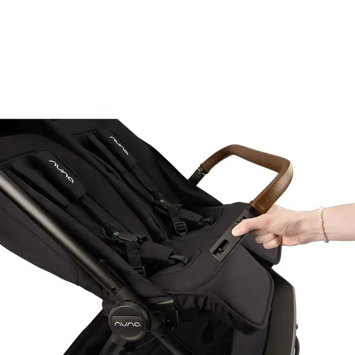 Nuna TRVL DUBL Stroller - Caviar Removable Bumper Bar