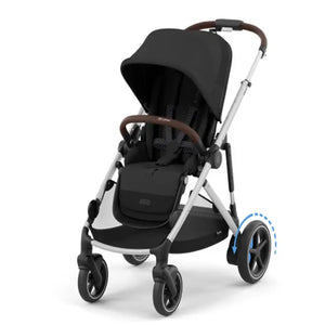 Moon Black/Silver Frame - CYBEX e-Gazelle S Stroller