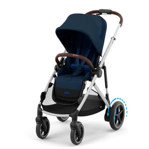 Ocean Blue/Silver Frame - CYBEX e-Gazelle S Stroller