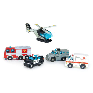 Tender Leaf Toys Emergency Vehicles Set 2