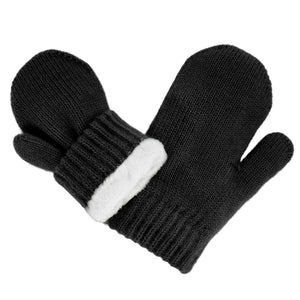 Jan & Jul Insulated Knitted Mittens  Black - 2