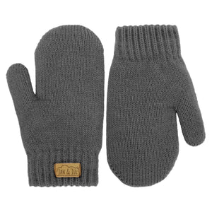 Jan & Jul Insulated Knitted Mittens - Dark Grey