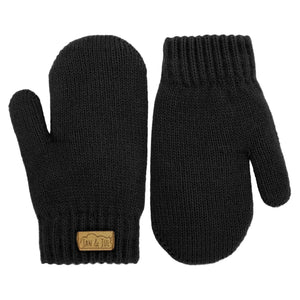 Jan & Jul Insulated Knitted Mittens - Black