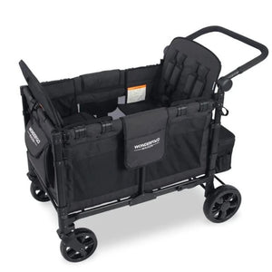 Volcanic Black - WonderFold W4 Elite Quad Stroller Wagon 2