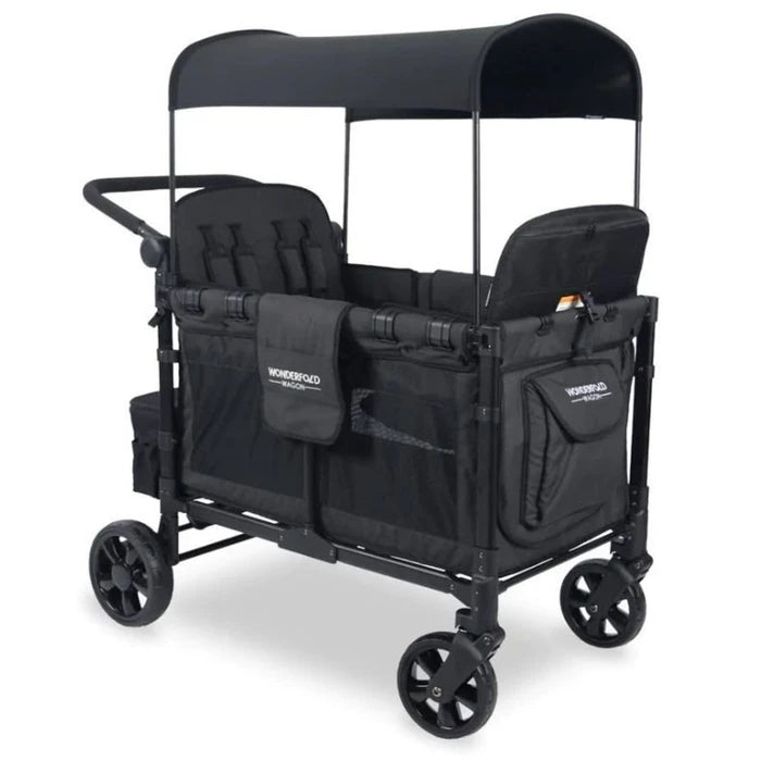 Volcanic Black - WonderFold W4 Elite Quad Stroller Wagon 3