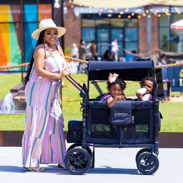 WonderFold W2 Luxe Double Stroller Wagon - Lifestyle 1