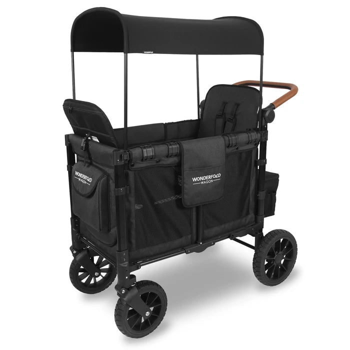 Charcoal Grey - WonderFold W2 Luxe Double Stroller Wagon