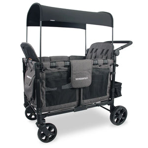 Charcoal Grey - WonderFold W4 Elite Quad Stroller Wagon