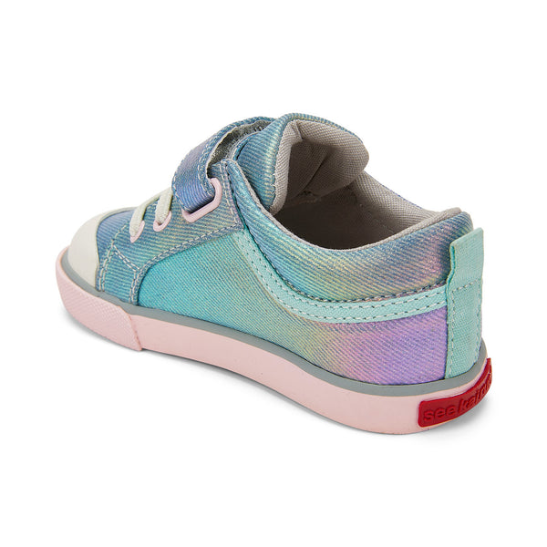 See Kai Run Kristin Sneaker - Chambray/Happy - Momease Baby Boutique