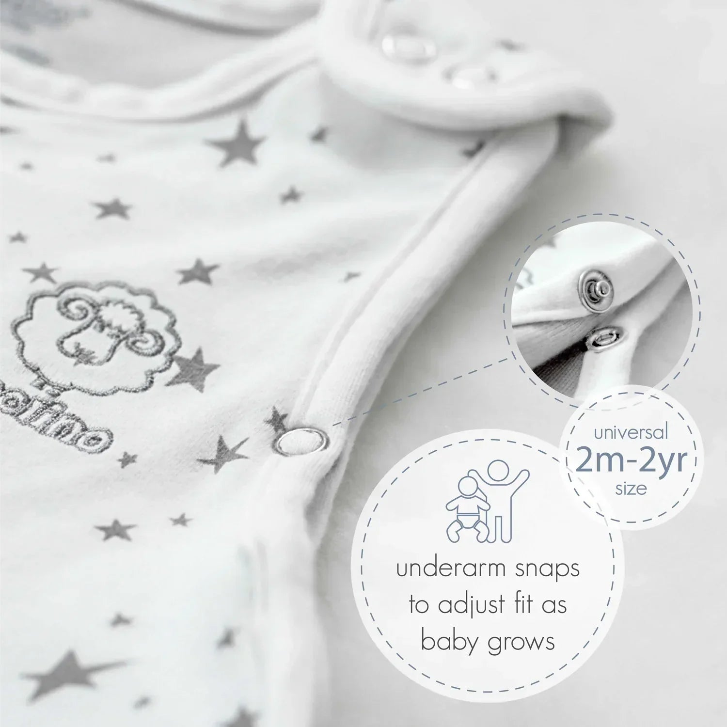 Woolino 4 Season Ultimate Merino Wool Baby Sleep Bag - Star Gray - Momease  Baby Boutique