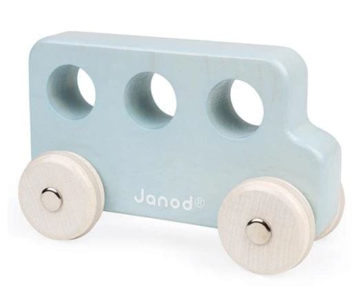 Janod toy Blue Bus - Small Push Cars Janod Small Push Cars