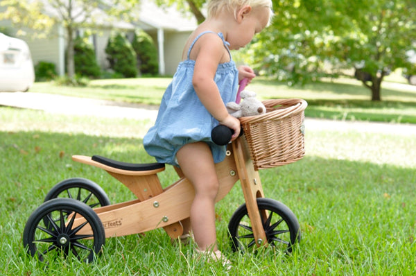 Kinderfeets Tiny Tot 2 in 1 Tricycle Balance Bike Bamboo Momease Baby Boutique