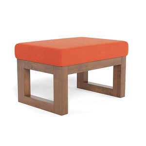 Monte Design ottoman Orange Microfibre / Walnut (+$100) Monte Design Joya Ottoman - Performance