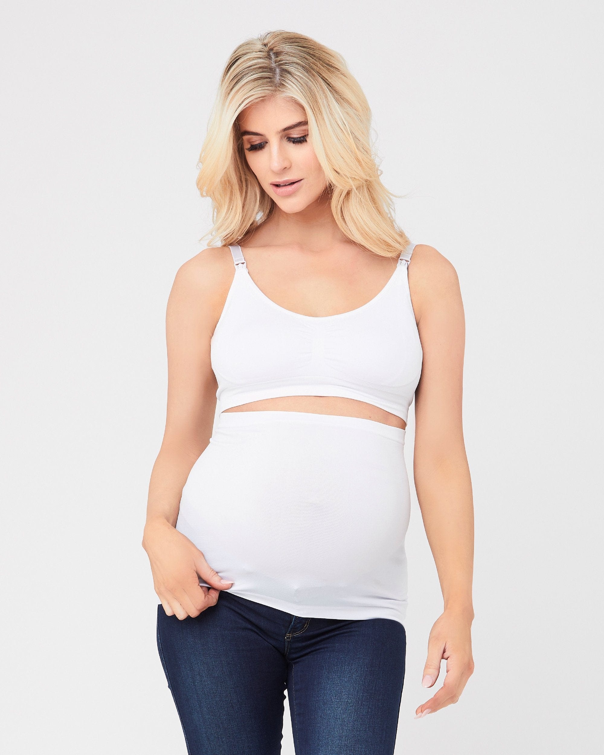 Ripe Maternity Seamless Tummy Band - White - Momease Baby Boutique